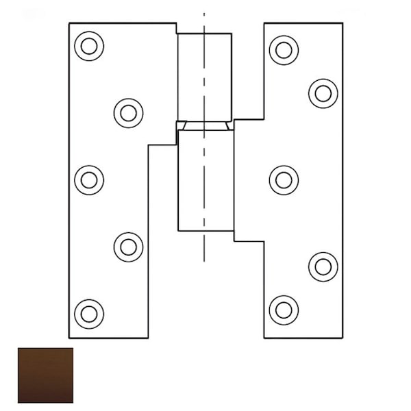 3/4 Offset Hung Full Mortise Intermediate Pivot, 20 Minute Rated Fire Door, 613 Oxidized Satin Oil